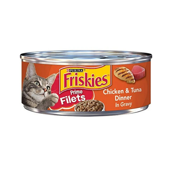 Friskies Prime Filets With Chicken & Tuna Dinner In Gravy Friskies Prime Filets With Chicken & Tuna Dinner In Gravy